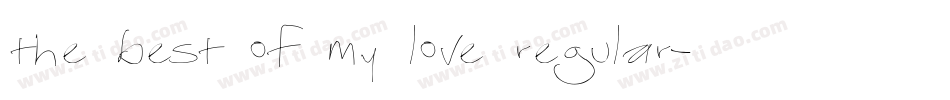 the best of my love regular字体转换